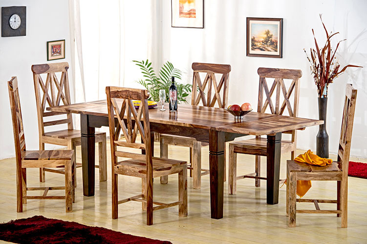 Christiana Dining Set(Honey Finish)